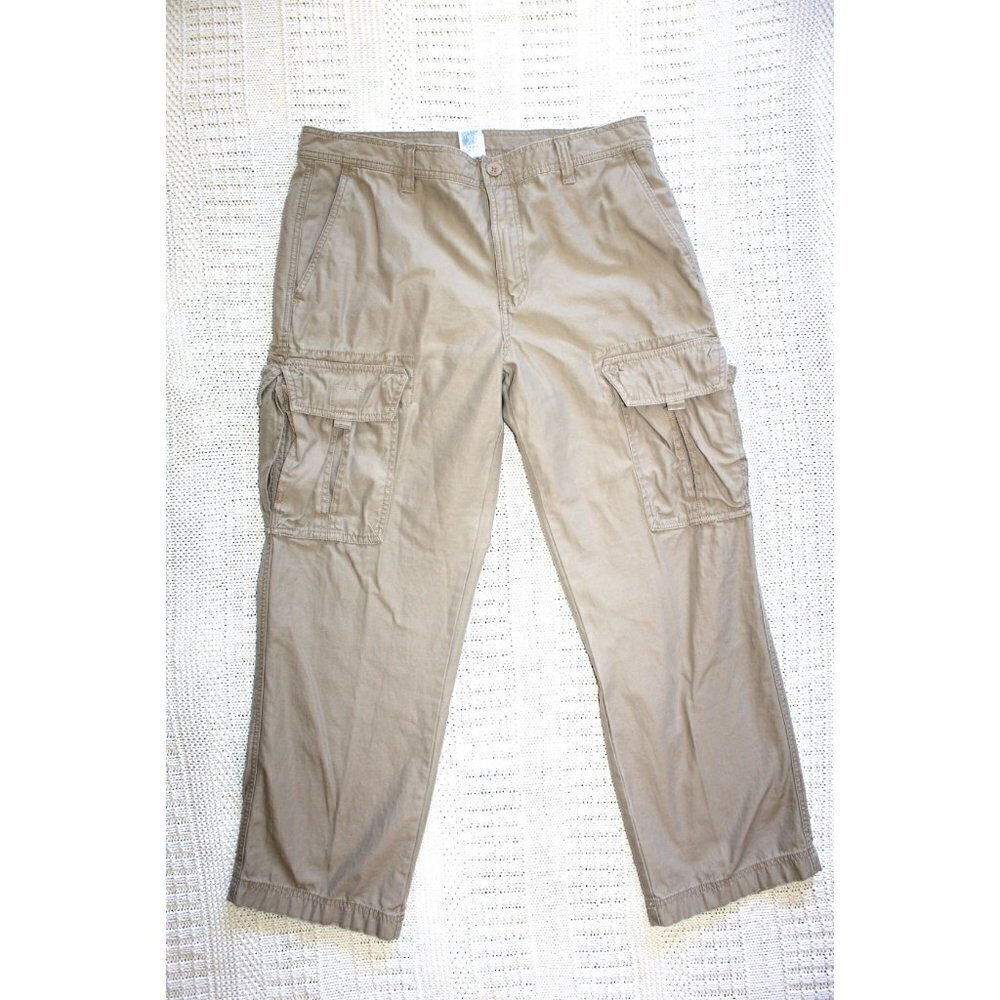 The North Face men's Cargo Pants Size 36 outdoor tactical Khakis pockets Cotton